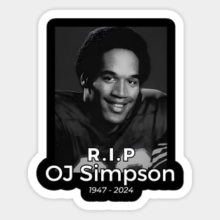 RIP OJ Simpson Sticker